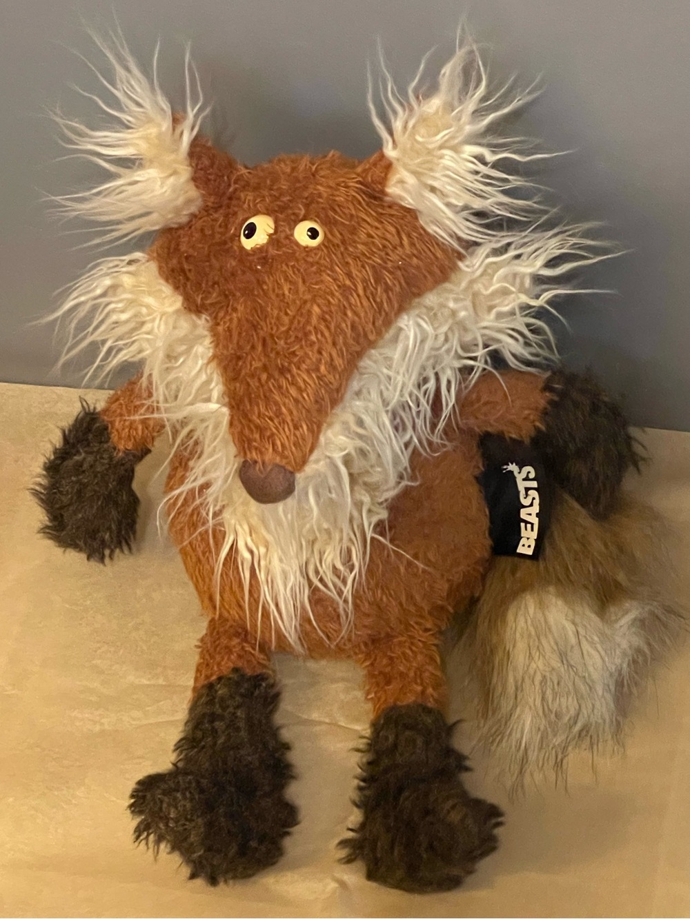 Sigikid BEASTS “Ever Clever” Fox Plush Stuffed Animal 18” Collectible Quirky Toy